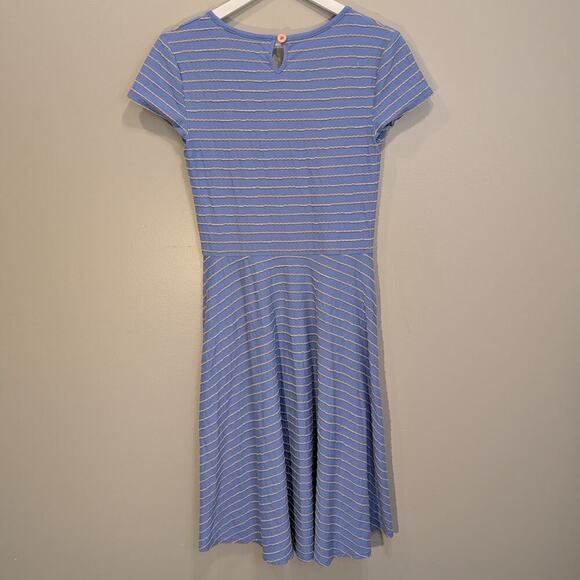 Matilda Jane Dress Exploration Knee Length Blue Stripe Coastal Chic - Size S - Picture 2 of 6